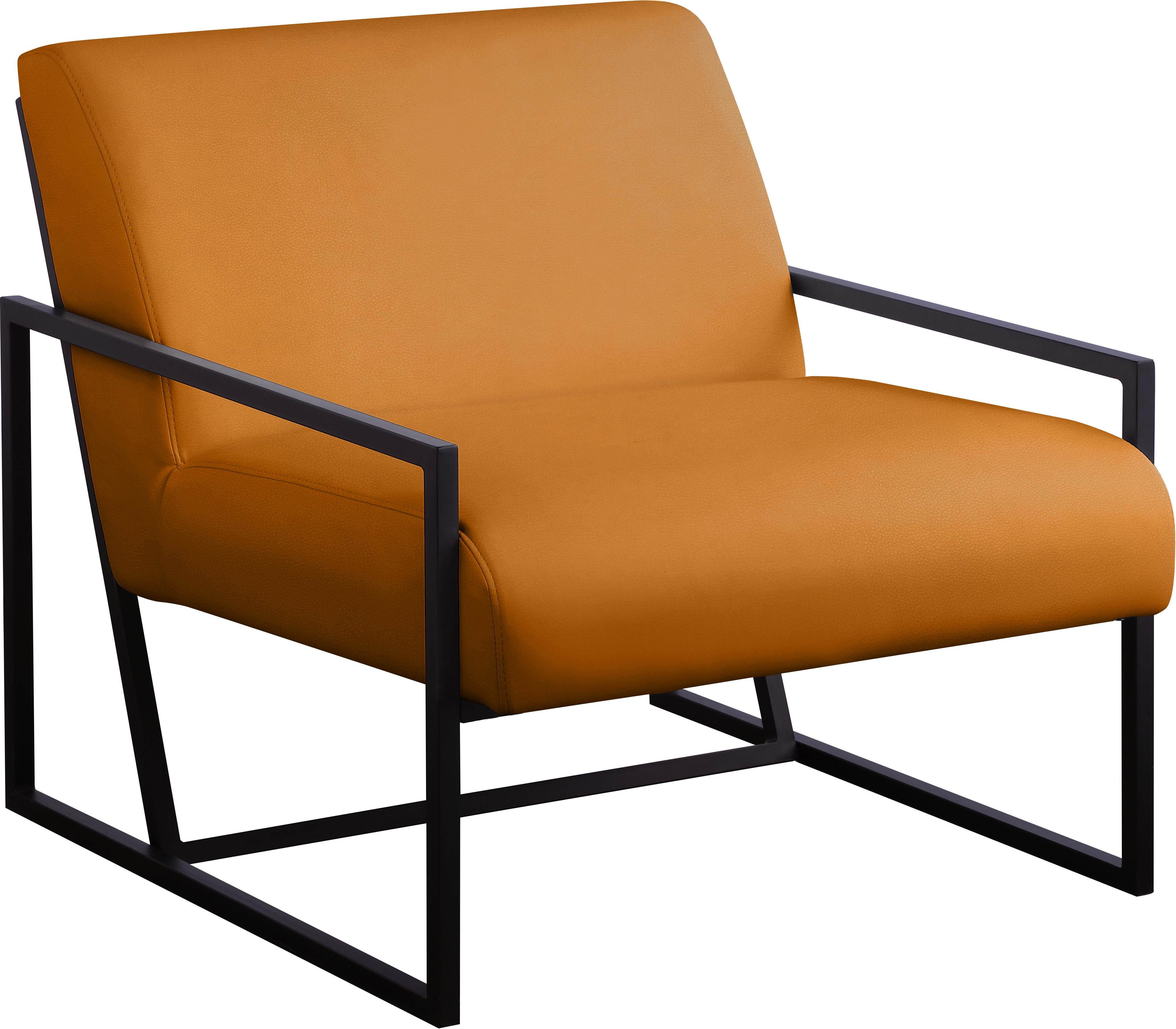 Industry Cognac Faux Leather Accent Chair - Luxe Home Furnishings (Jersey City, NJ)