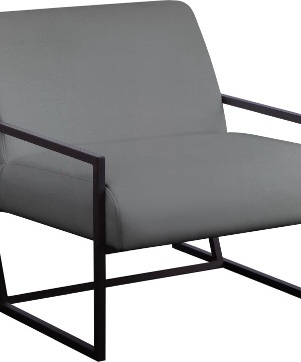 Industry Grey Faux Leather Accent Chair - Luxe Home Furnishings (Jersey City, NJ)