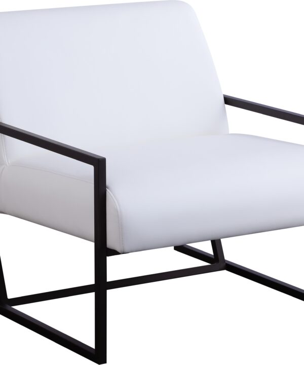 Industry White Faux Leather Accent Chair - Luxe Home Furnishings (Jersey City, NJ)