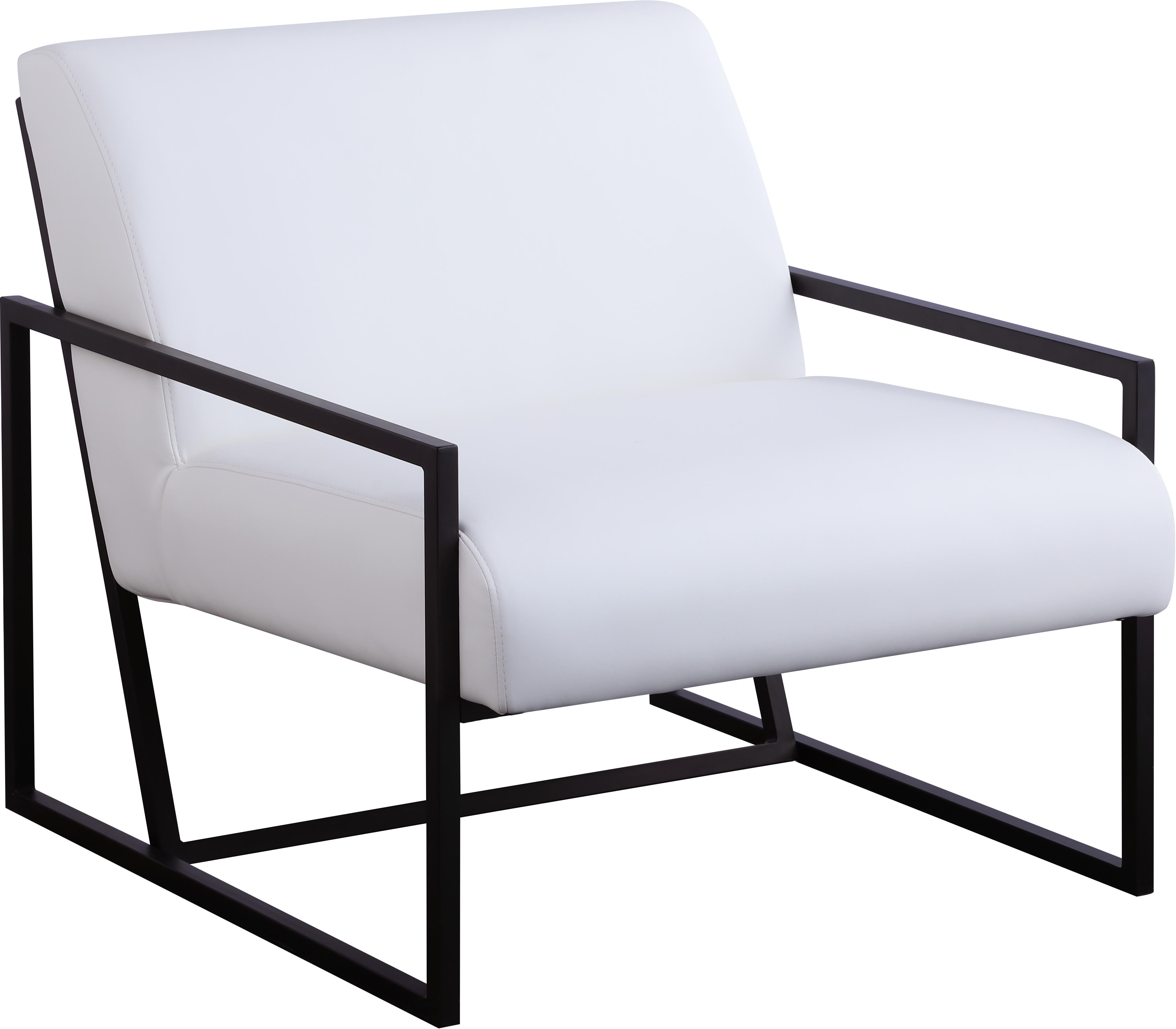 Industry White Faux Leather Accent Chair - Luxe Home Furnishings (Jersey City, NJ)