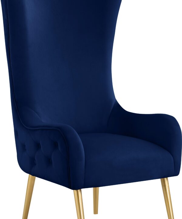 Alexander Navy Velvet Accent Chair - Luxe Home Furnishings (Jersey City, NJ)