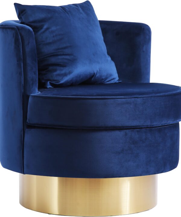 Kendra Navy Velvet Accent Chair - Luxe Home Furnishings (Jersey City, NJ)