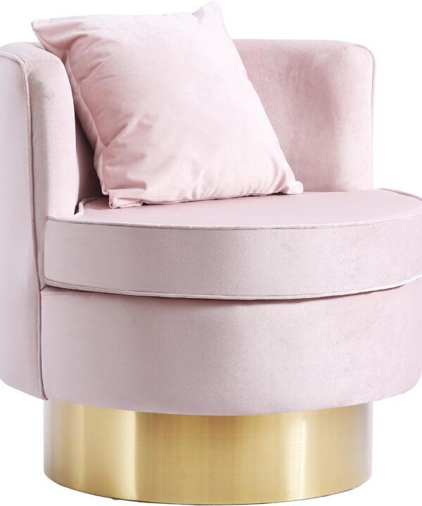 Kendra Pink Velvet Accent Chair - Luxe Home Furnishings (Jersey City, NJ)