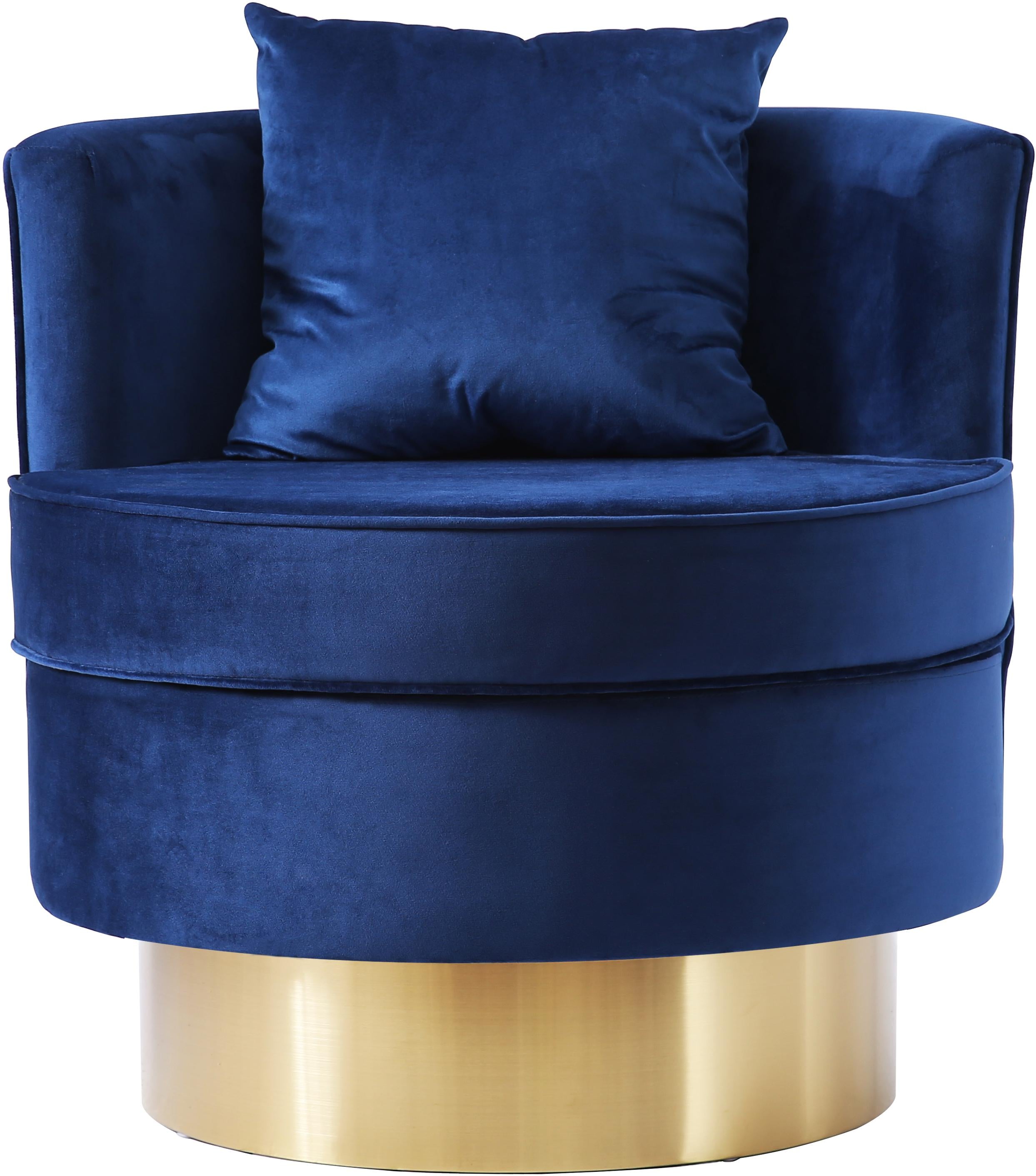 Kendra Navy Velvet Accent Chair - Luxe Home Furnishings (Jersey City, NJ)