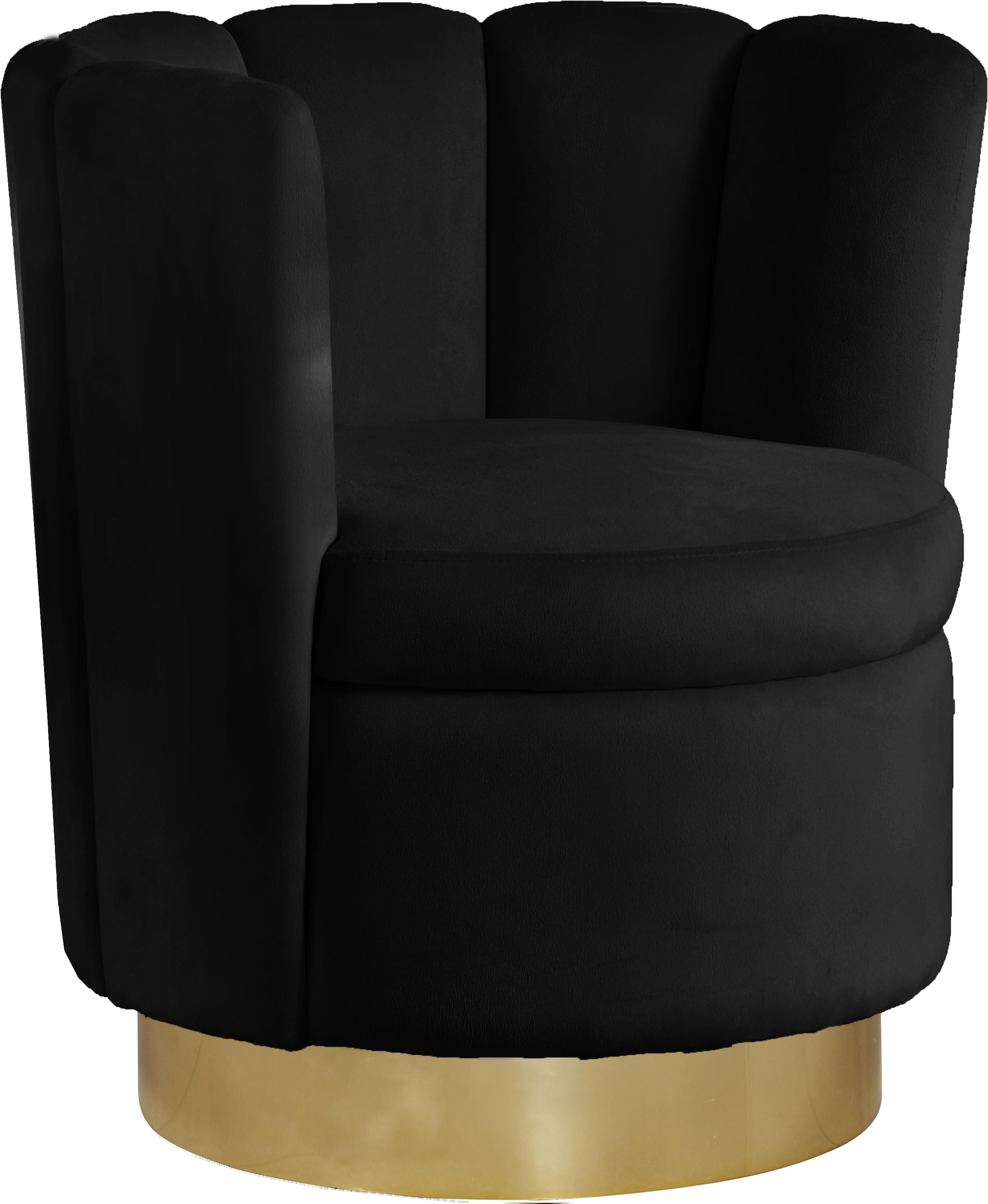 Lily Black Velvet Accent Chair - Luxe Home Furnishings (Jersey City, NJ)