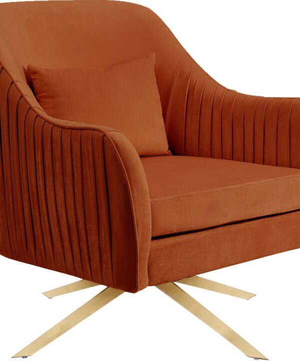 Paloma Cognac Velvet Accent Chair - Luxe Home Furnishings (Jersey City, NJ)