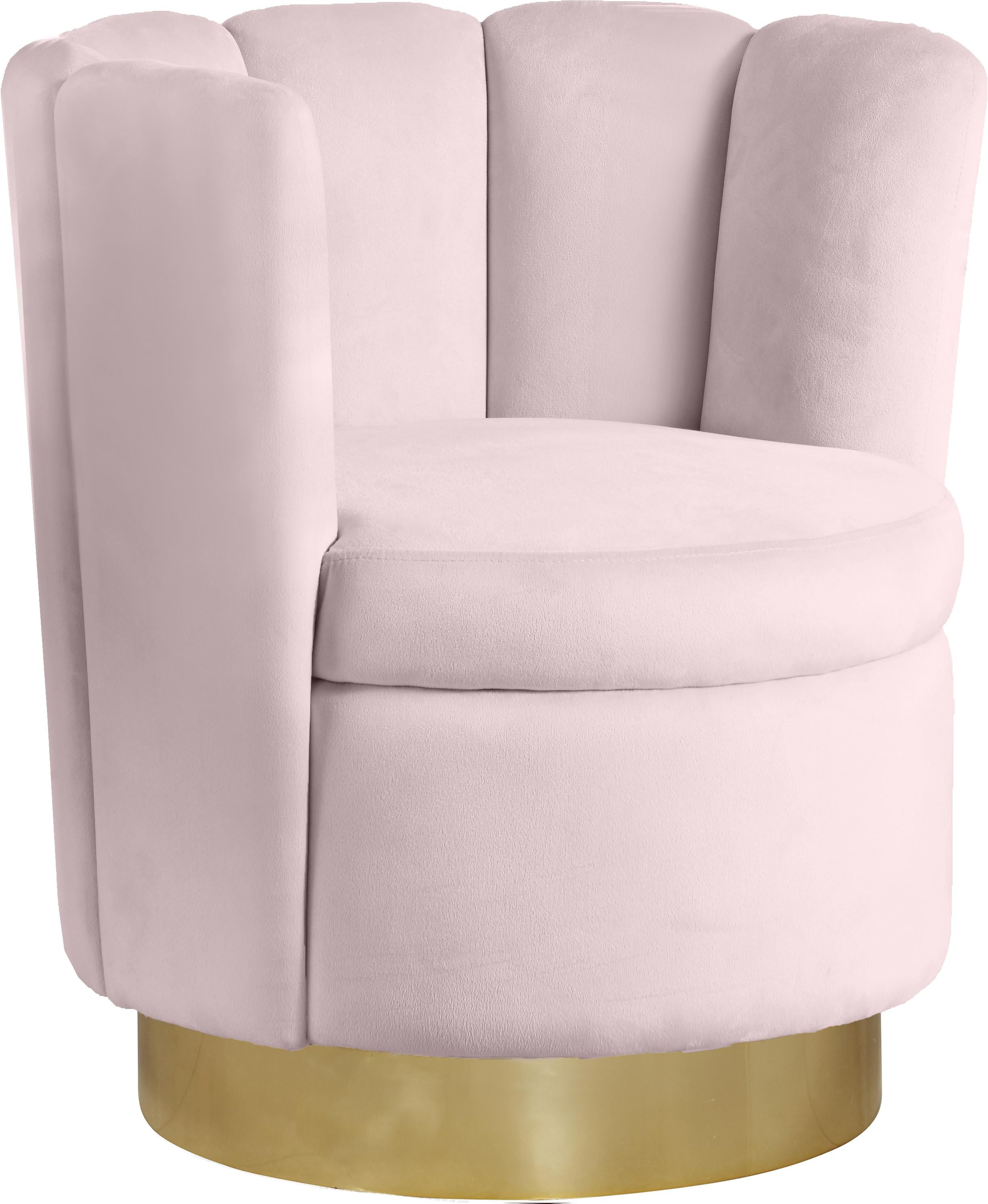 Lily Pink Velvet Accent Chair - Luxe Home Furnishings (Jersey City, NJ)