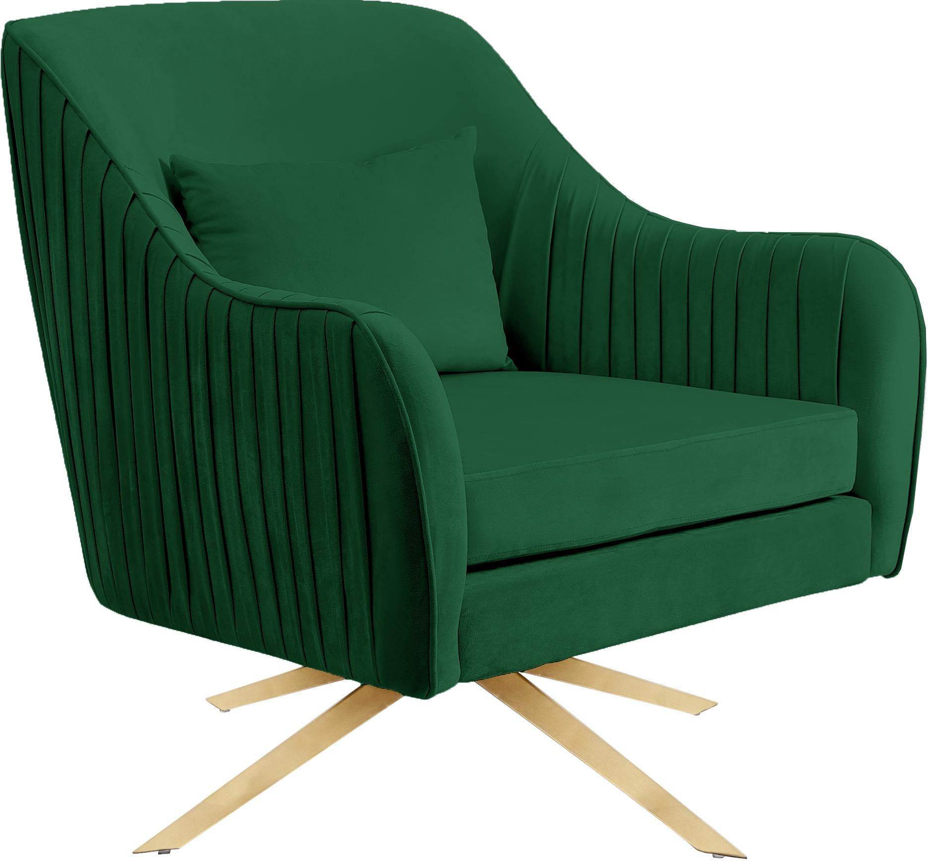 Paloma Green Velvet Accent Chair - Luxe Home Furnishings (Jersey City, NJ)