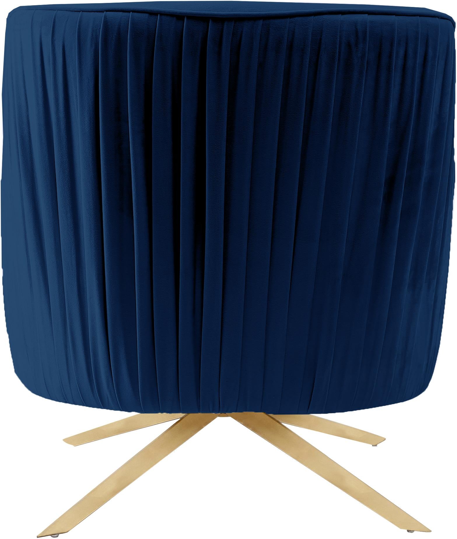 Paloma Navy Velvet Accent Chair - Luxe Home Furnishings (Jersey City, NJ)