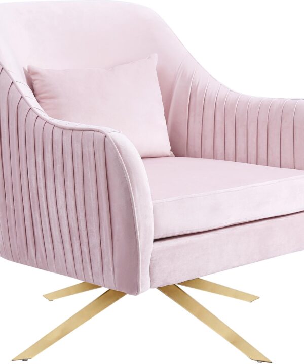 Paloma Pink Velvet Accent Chair - Luxe Home Furnishings (Jersey City, NJ)