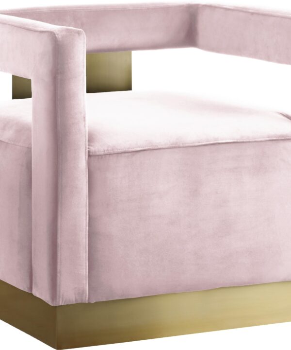 Armani Pink Velvet Accent Chair - Luxe Home Furnishings (Jersey City, NJ)