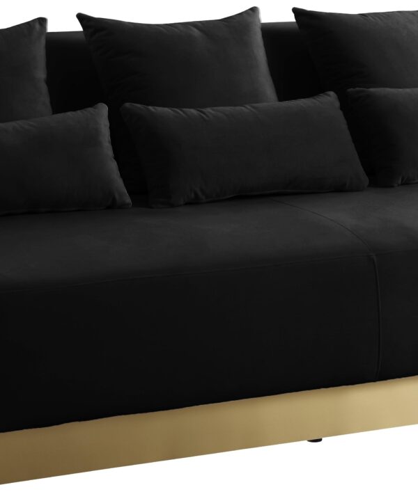Marquis Black Velvet Sofa - Luxe Home Furnishings (Jersey City, NJ)