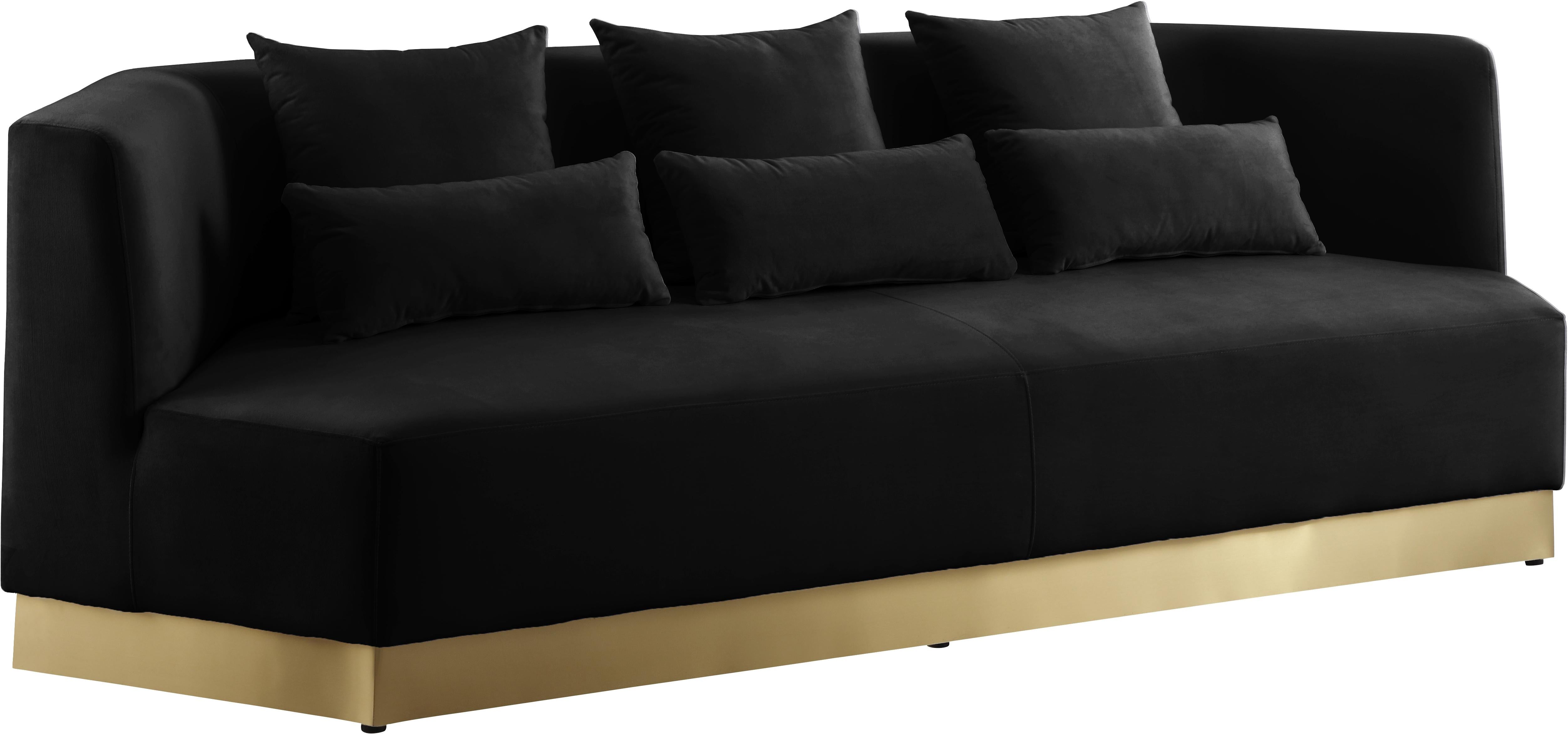 Marquis Black Velvet Sofa - Luxe Home Furnishings (Jersey City, NJ)