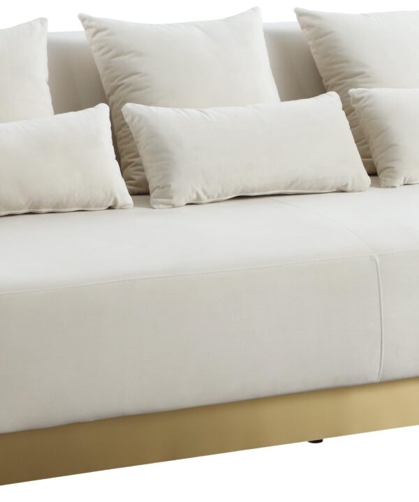 Marquis Cream Velvet Sofa - Luxe Home Furnishings (Jersey City, NJ)