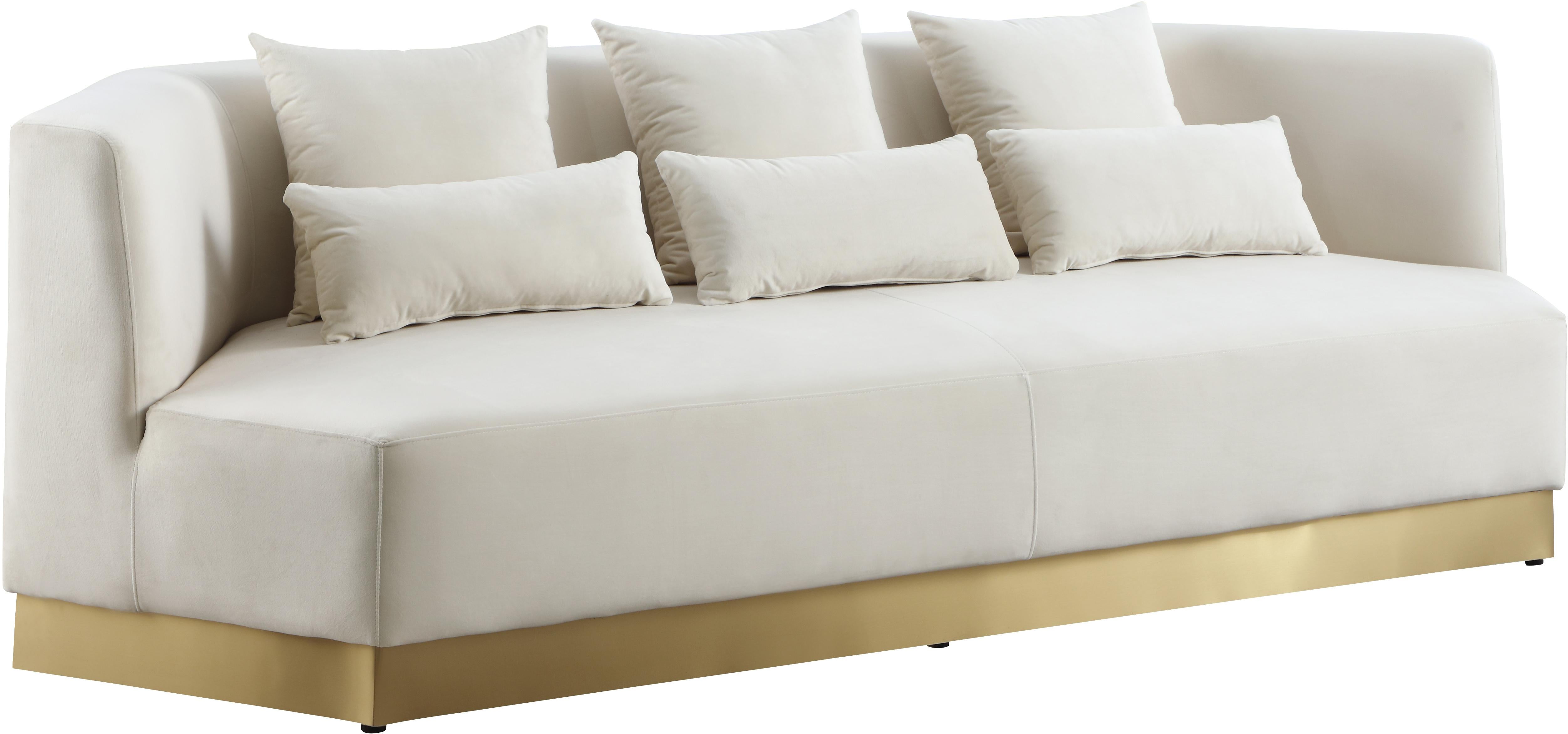 Marquis Cream Velvet Sofa - Luxe Home Furnishings (Jersey City, NJ)