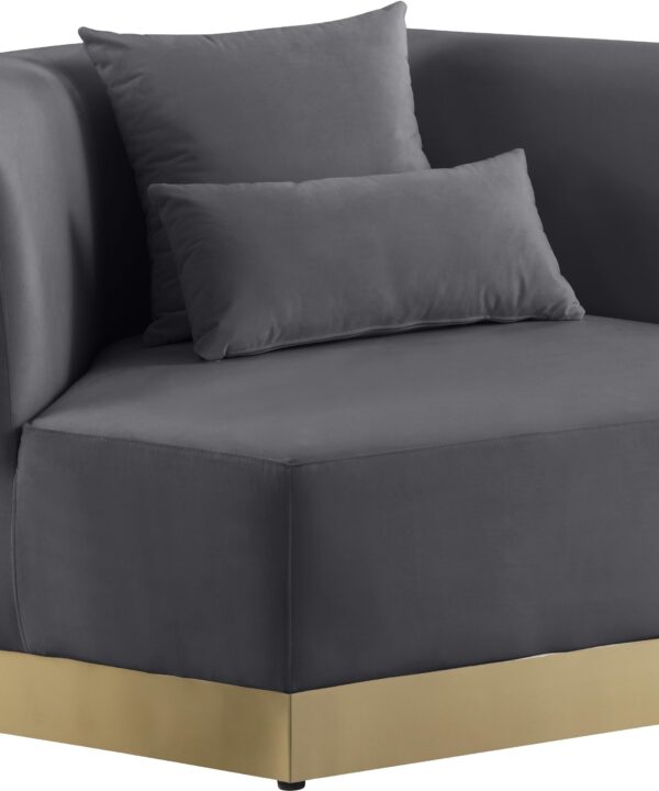 Marquis Grey Velvet Chair - Luxe Home Furnishings (Jersey City, NJ)