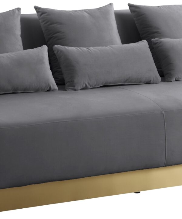 Marquis Grey Velvet Sofa - Luxe Home Furnishings (Jersey City, NJ)
