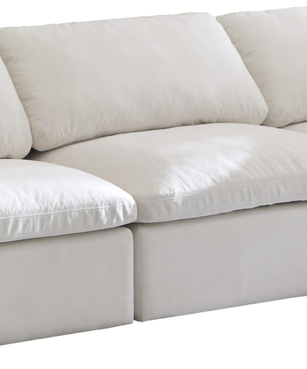 Plush Cream Velvet Standard Cloud Modular Sofa - Luxe Home Furnishings (Jersey City, NJ)