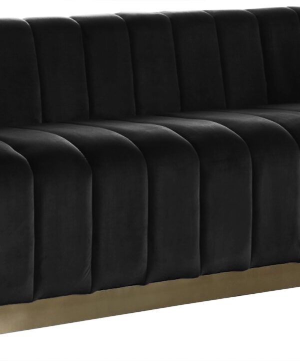 Marlon Black Velvet Sofa - Luxe Home Furnishings (Jersey City, NJ)