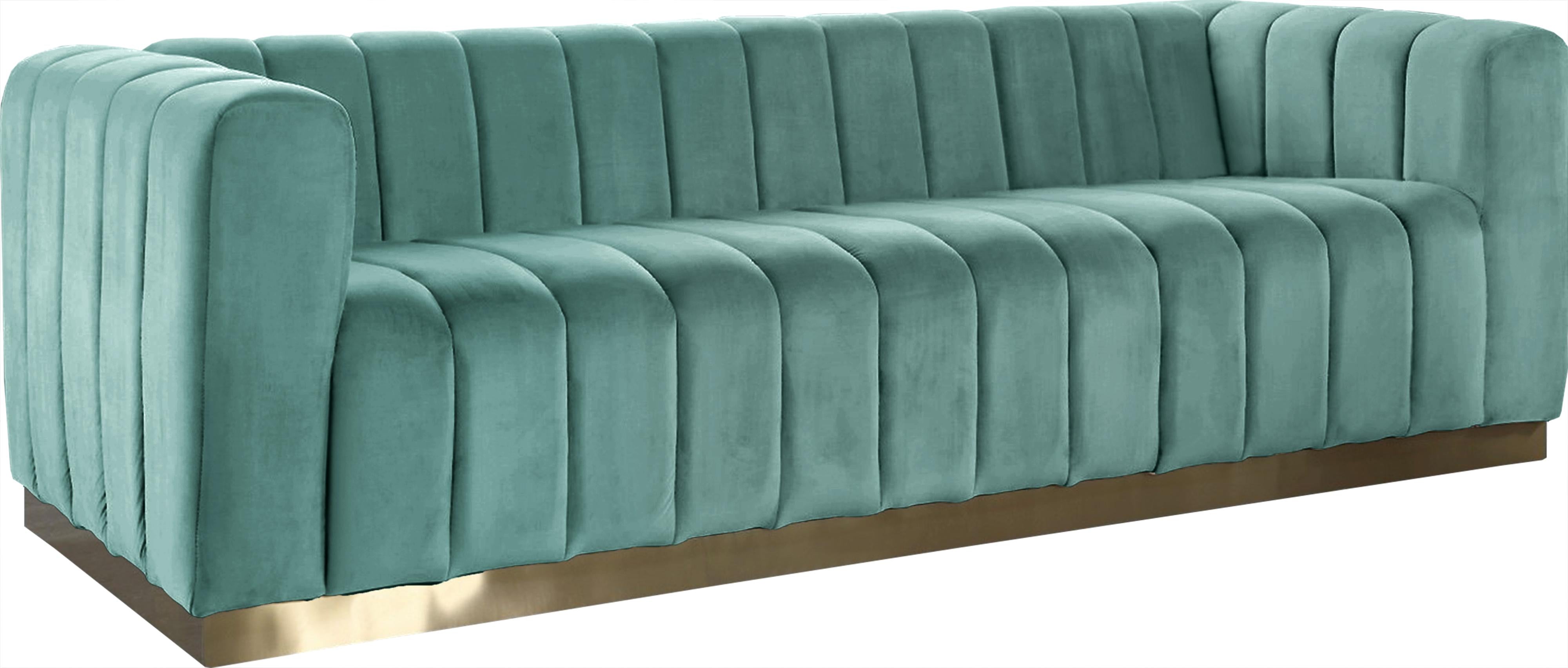 Marlon Mint Velvet Sofa - Luxe Home Furnishings (Jersey City, NJ)