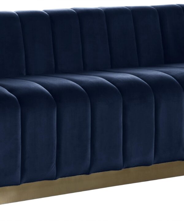 Marlon Navy Velvet Sofa - Luxe Home Furnishings (Jersey City, NJ)