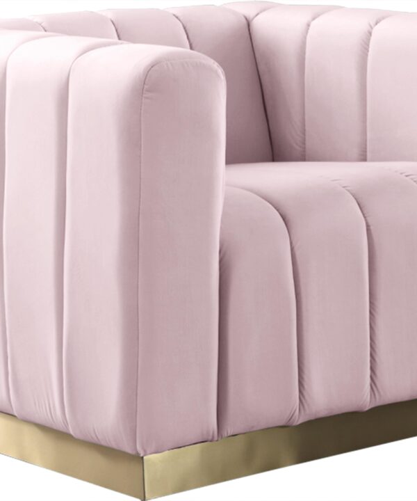 Marlon Pink Velvet Chair - Luxe Home Furnishings (Jersey City, NJ)