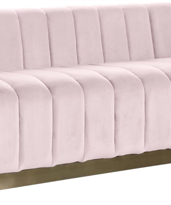 Marlon Pink Velvet Sofa - Luxe Home Furnishings (Jersey City, NJ)