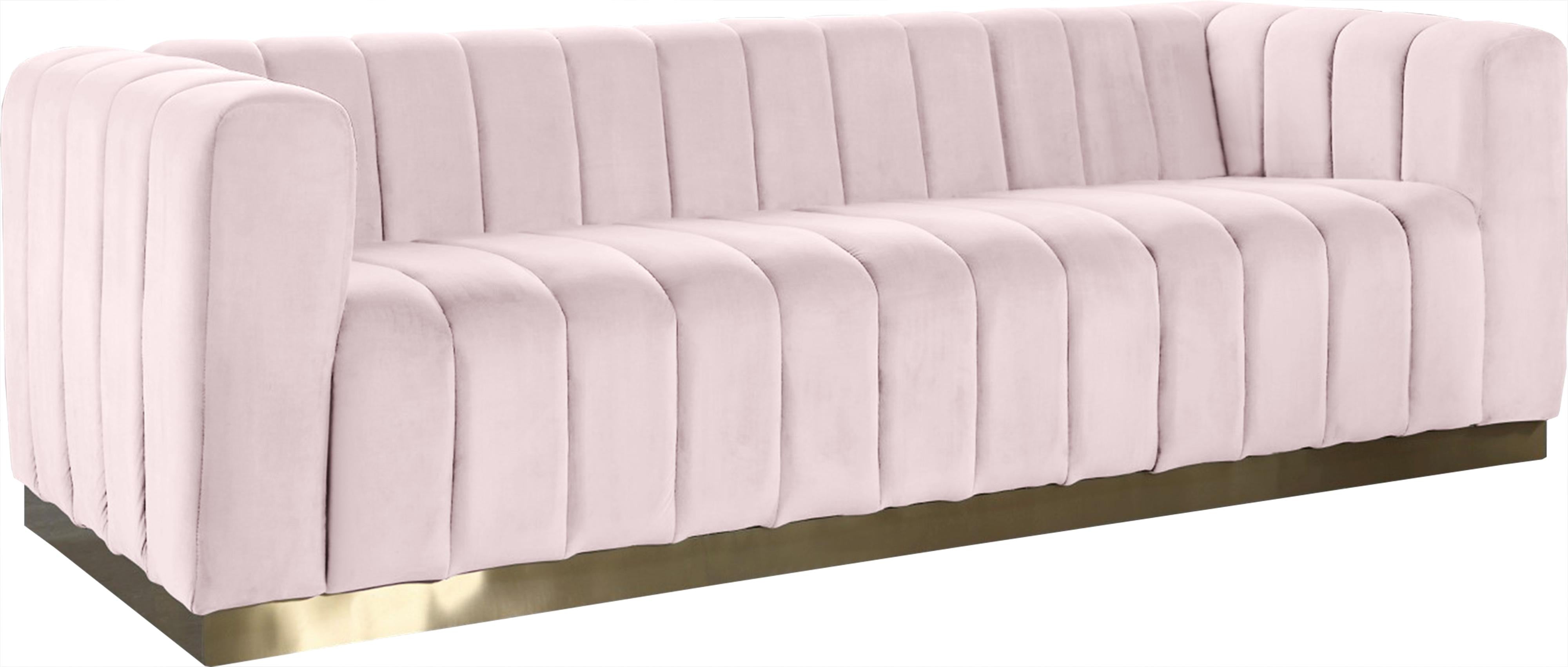 Marlon Pink Velvet Sofa - Luxe Home Furnishings (Jersey City, NJ)