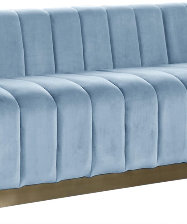 Marlon Sky Blue Velvet Sofa - Luxe Home Furnishings (Jersey City, NJ)
