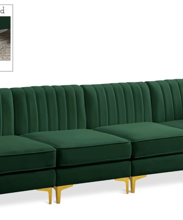 Alina Green Velvet Modular Sectional - Luxe Home Furnishings (Jersey City, NJ)
