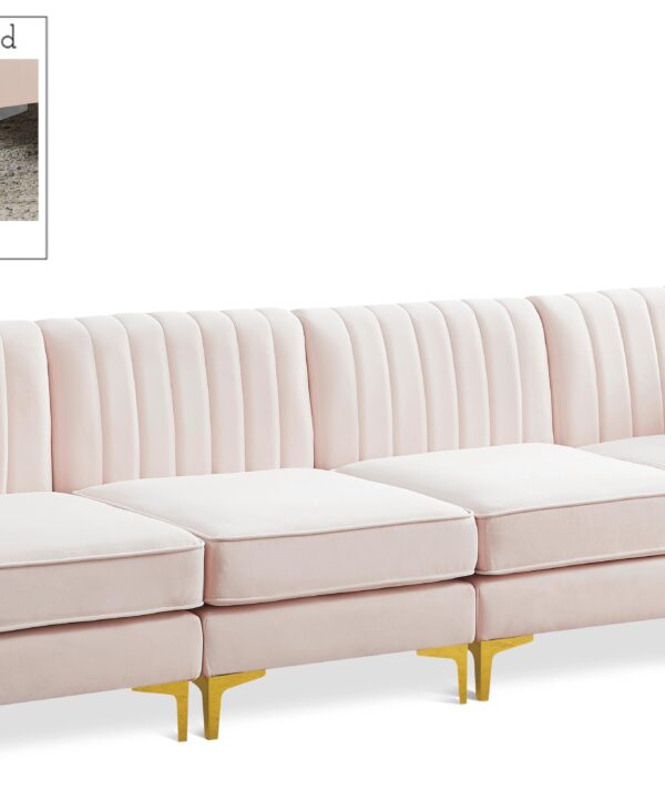 Alina Pink Velvet Modular Sectional - Luxe Home Furnishings (Jersey City, NJ)