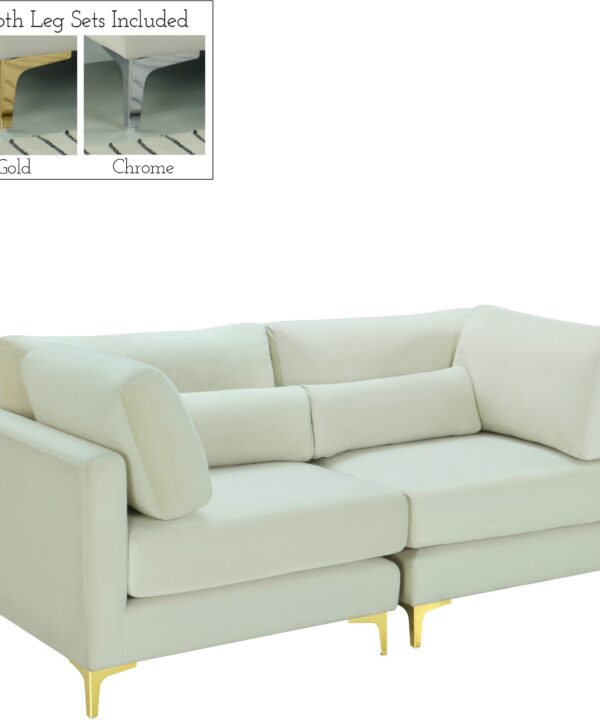 Julia Cream Velvet Modular Sofa - Luxe Home Furnishings (Jersey City, NJ)