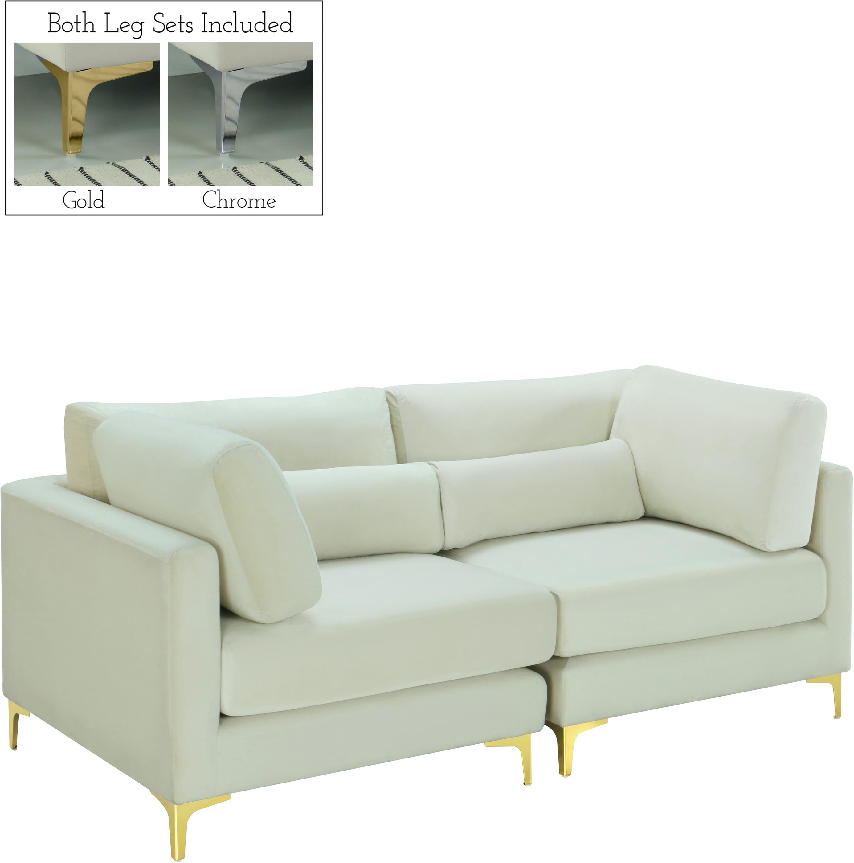 Julia Cream Velvet Modular Sofa - Luxe Home Furnishings (Jersey City, NJ)