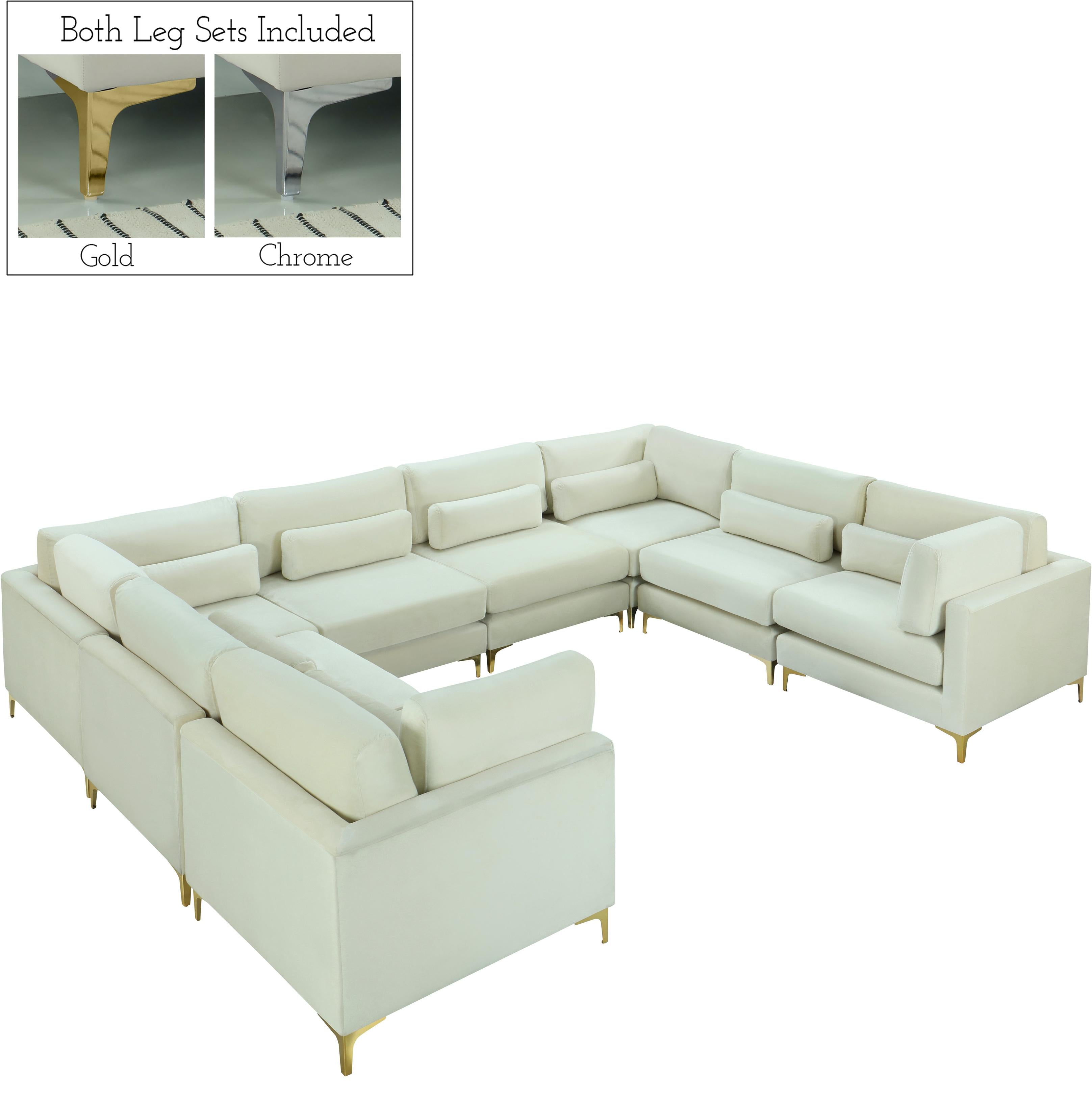 Julia Cream Velvet Modular Sectional (8 Boxes) - Luxe Home Furnishings (Jersey City, NJ)