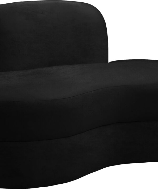 Mitzy Black Velvet Loveseat - Luxe Home Furnishings (Jersey City, NJ)