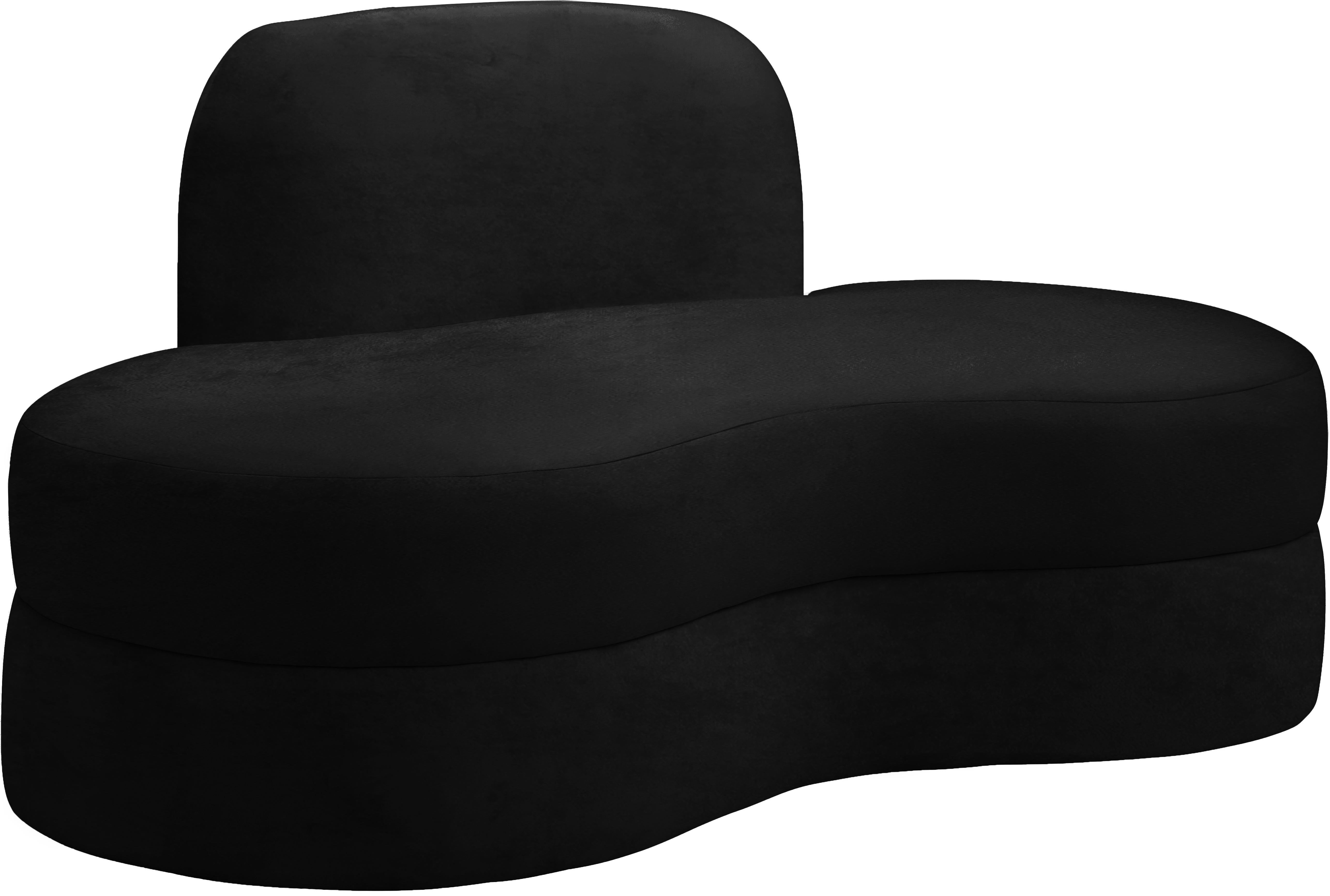 Mitzy Black Velvet Loveseat - Luxe Home Furnishings (Jersey City, NJ)