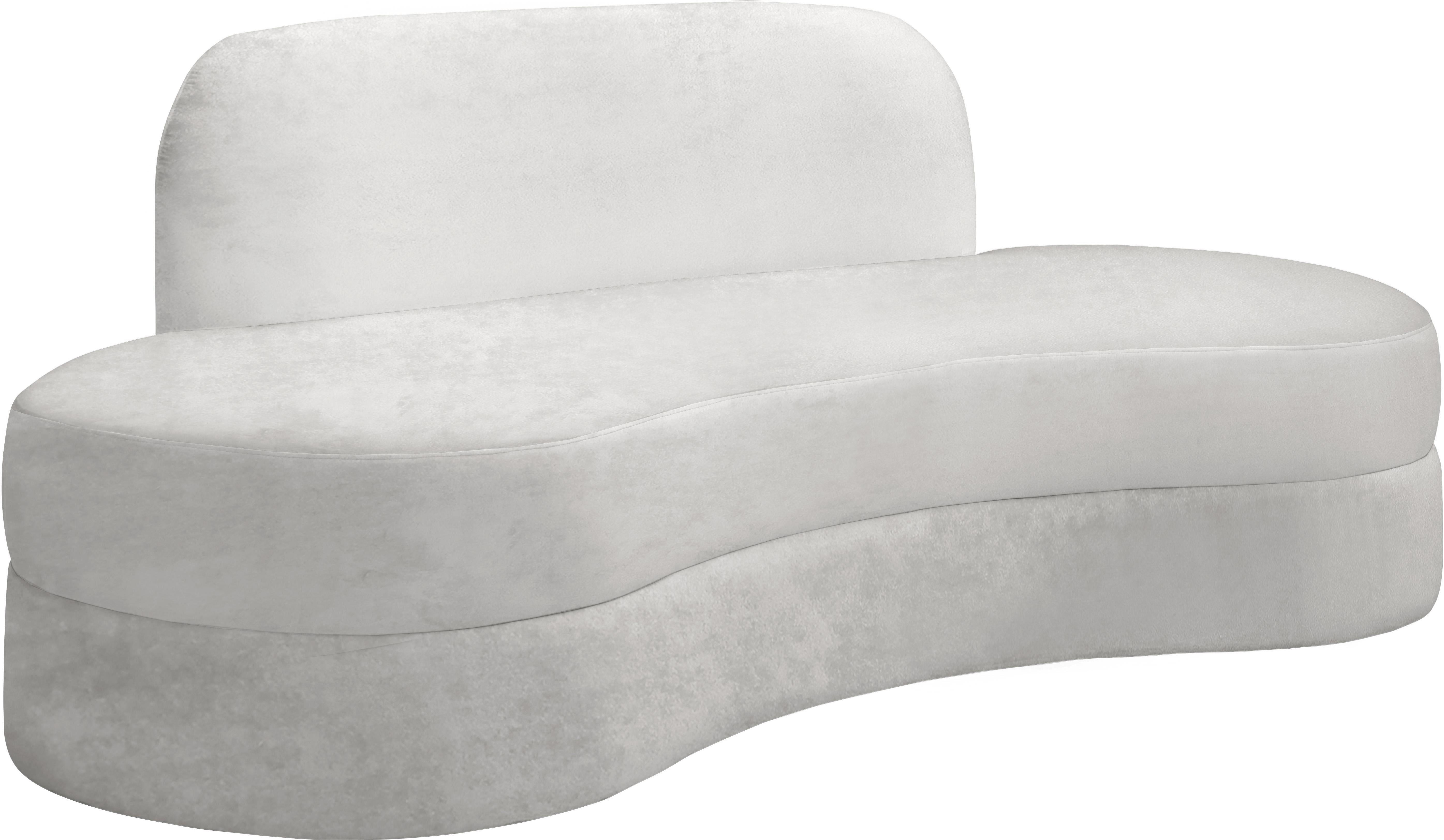 Mitzy Cream Velvet Sofa - Luxe Home Furnishings (Jersey City, NJ)
