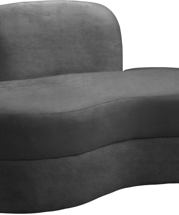 Mitzy Grey Velvet Loveseat - Luxe Home Furnishings (Jersey City, NJ)