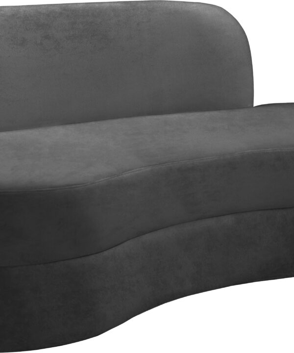 Mitzy Grey Velvet Sofa - Luxe Home Furnishings (Jersey City, NJ)