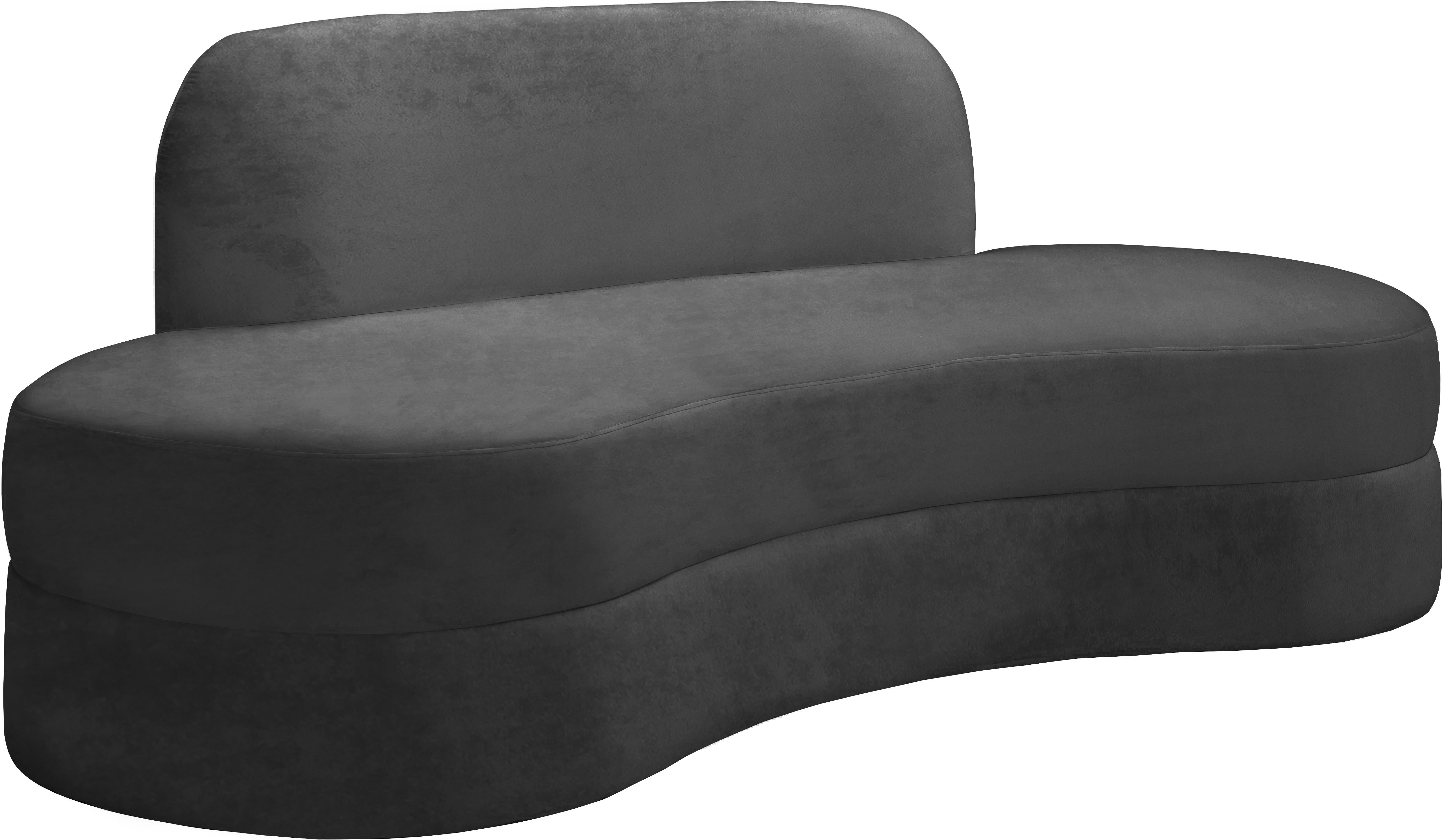 Mitzy Grey Velvet Sofa - Luxe Home Furnishings (Jersey City, NJ)