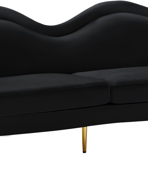 Lips Black Velvet Sofa - Luxe Home Furnishings (Jersey City, NJ)