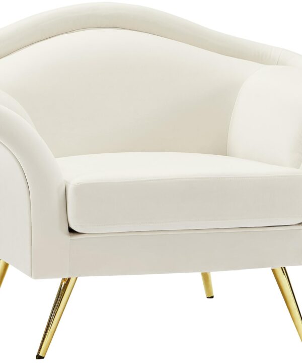 Lips Cream Velvet Chair - Luxe Home Furnishings (Jersey City, NJ)