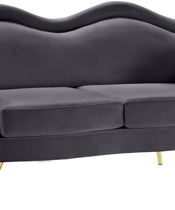 Lips Grey Velvet Loveseat - Luxe Home Furnishings (Jersey City, NJ)