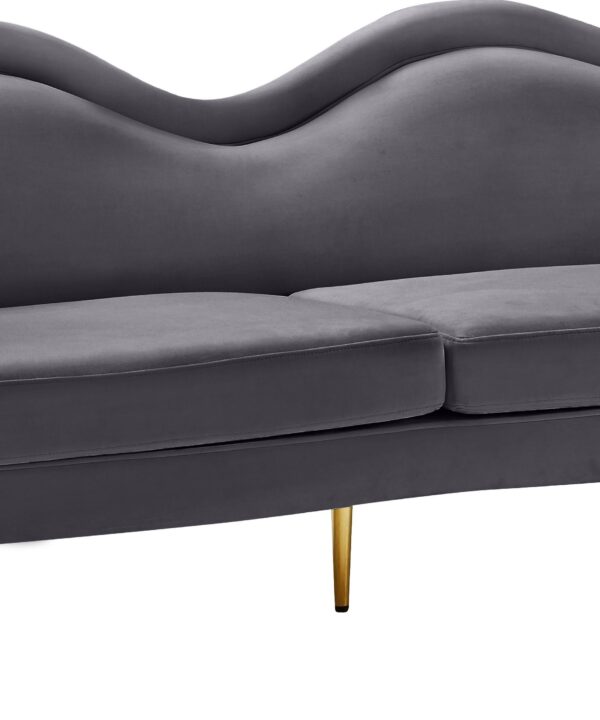 Lips Grey Velvet Sofa - Luxe Home Furnishings (Jersey City, NJ)