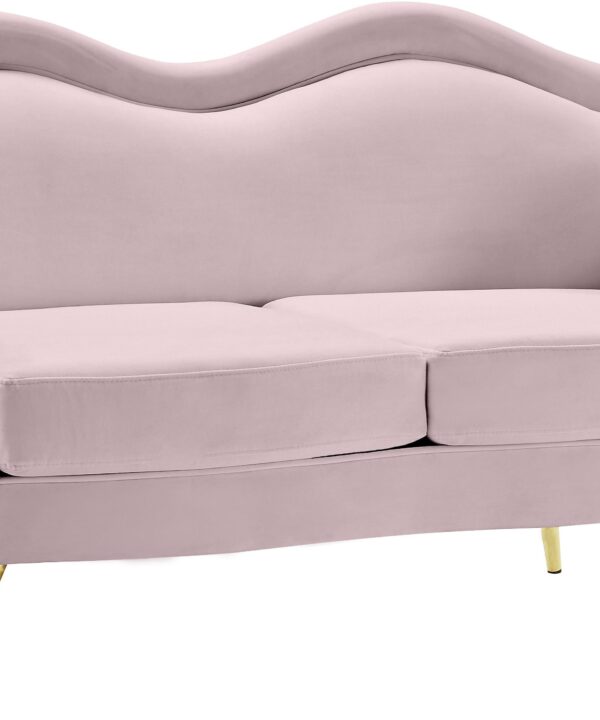 Lips Pink Velvet Loveseat - Luxe Home Furnishings (Jersey City, NJ)