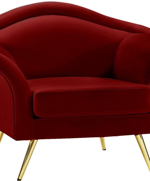 Lips Red Velvet Chair - Luxe Home Furnishings (Jersey City, NJ)