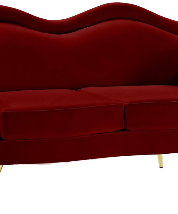 Lips Red Velvet Loveseat - Luxe Home Furnishings (Jersey City, NJ)