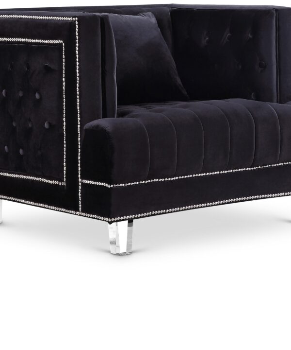 Lucas Black Velvet Chair - Luxe Home Furnishings (Jersey City, NJ)