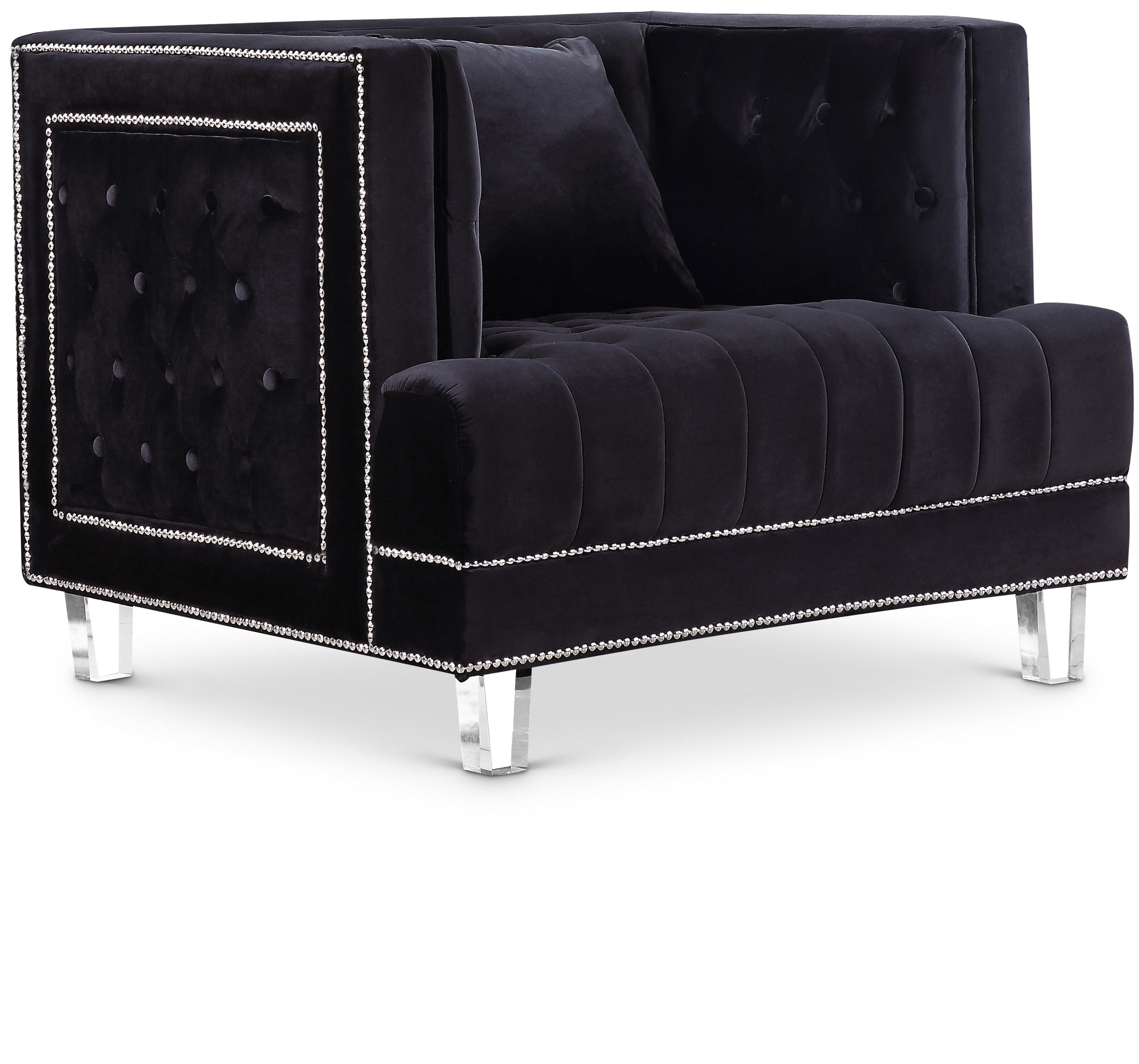 Lucas Black Velvet Chair - Luxe Home Furnishings (Jersey City, NJ)