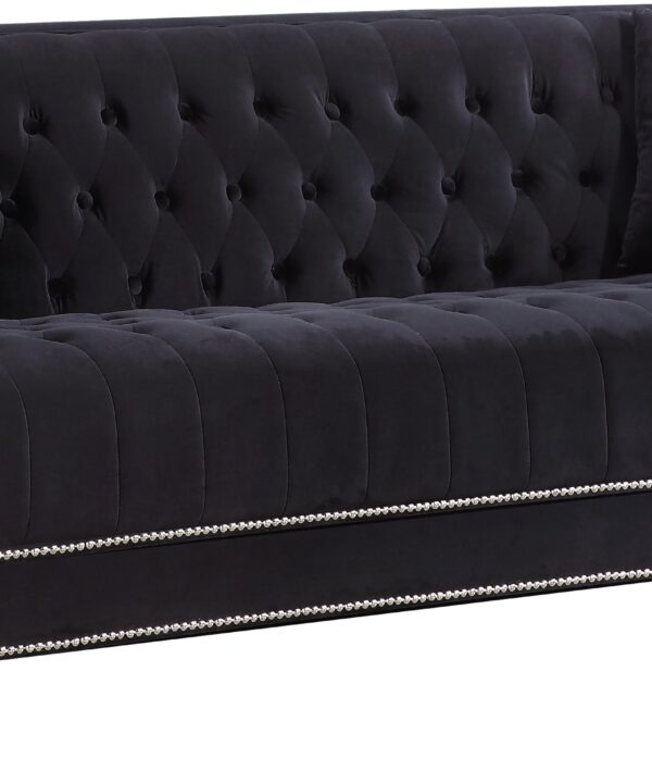 Lucas Black Velvet Sofa - Luxe Home Furnishings (Jersey City, NJ)
